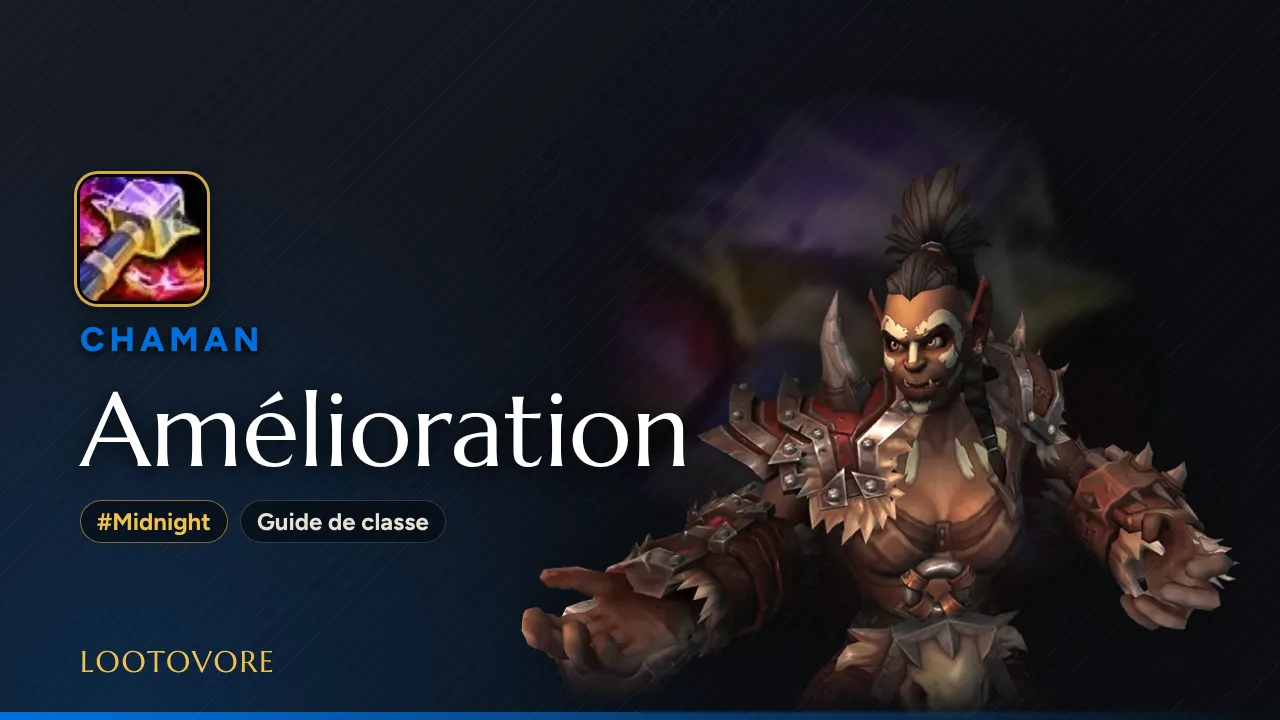 LOOTOVORE Guides WoW – Illustration du guide Chaman Amélioration Midnight