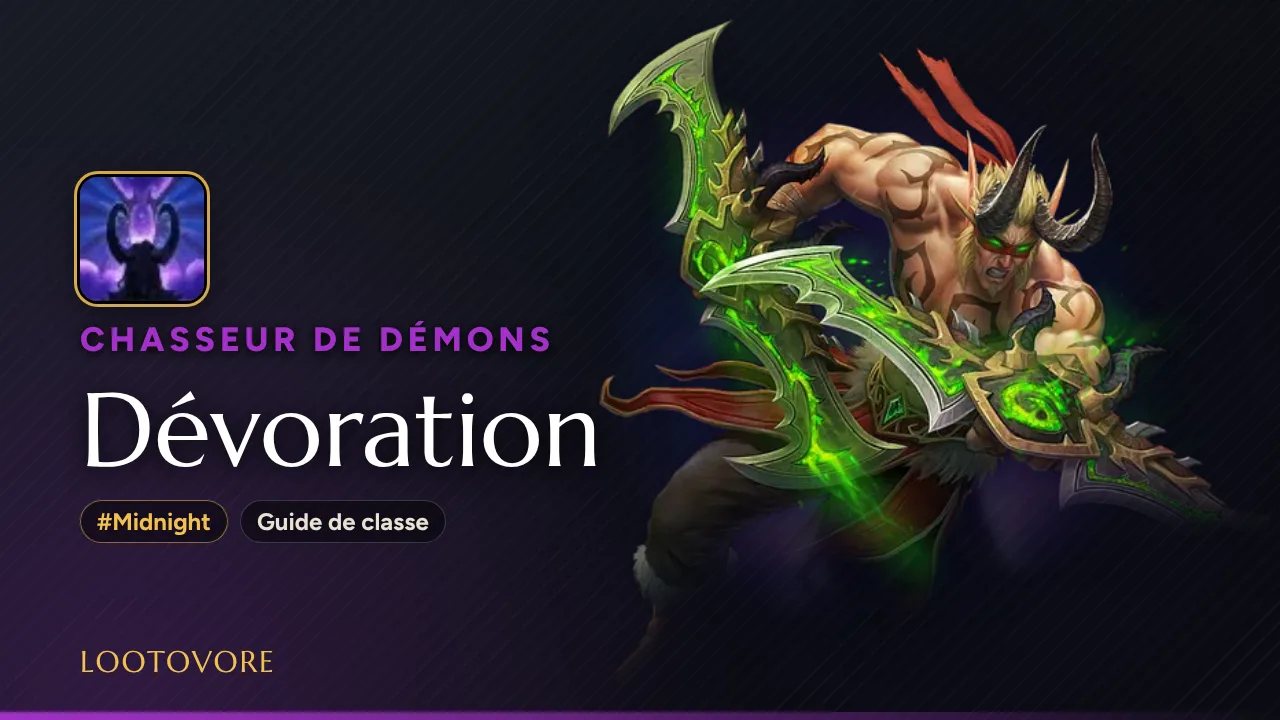 LOOTOVORE Guides WoW – Illustration du guide Chasseur de démons Dévoration Midnight