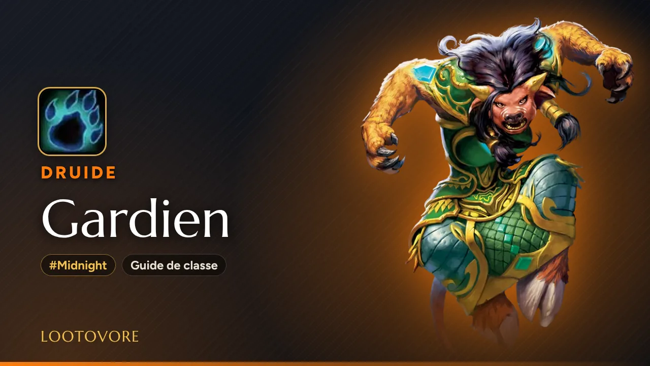 LOOTOVORE Guides WoW – Illustration du guide Druide Gardien Midnight