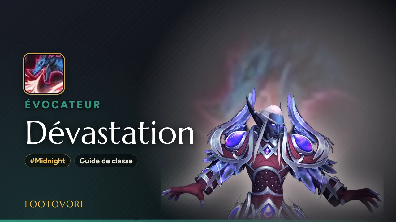 LOOTOVORE Guides WoW – Illustration du guide Évocateur Dévastation Midnight