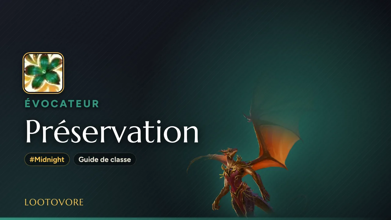 LOOTOVORE Guides WoW – Illustration du guide Évocateur Préservation Midnight