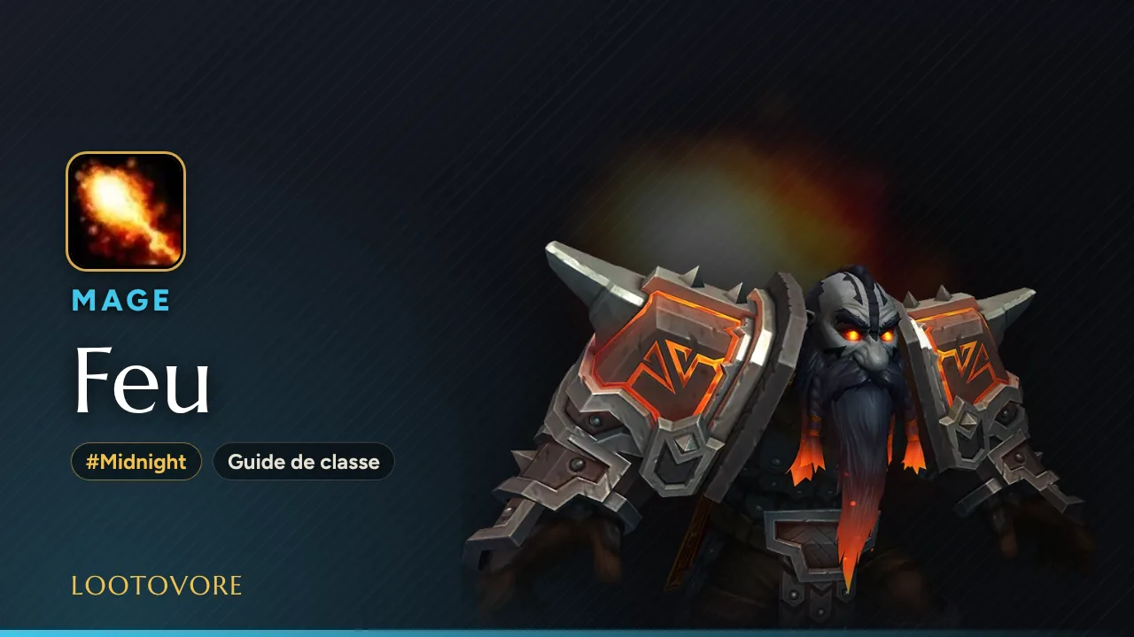 LOOTOVORE Guides WoW – Illustration du guide Mage Feu Midnight