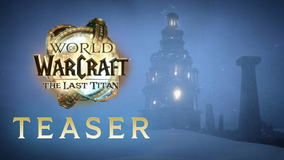 LOOTOVORE Guides WoW – Image officielle du teaser de The Last Titan : une tour dans la neige, de nuit
