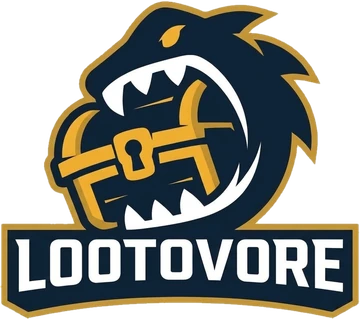 LOOTOVORE Guides WoW : logo Lootovore, un dragon qui croque un coffre au trésor